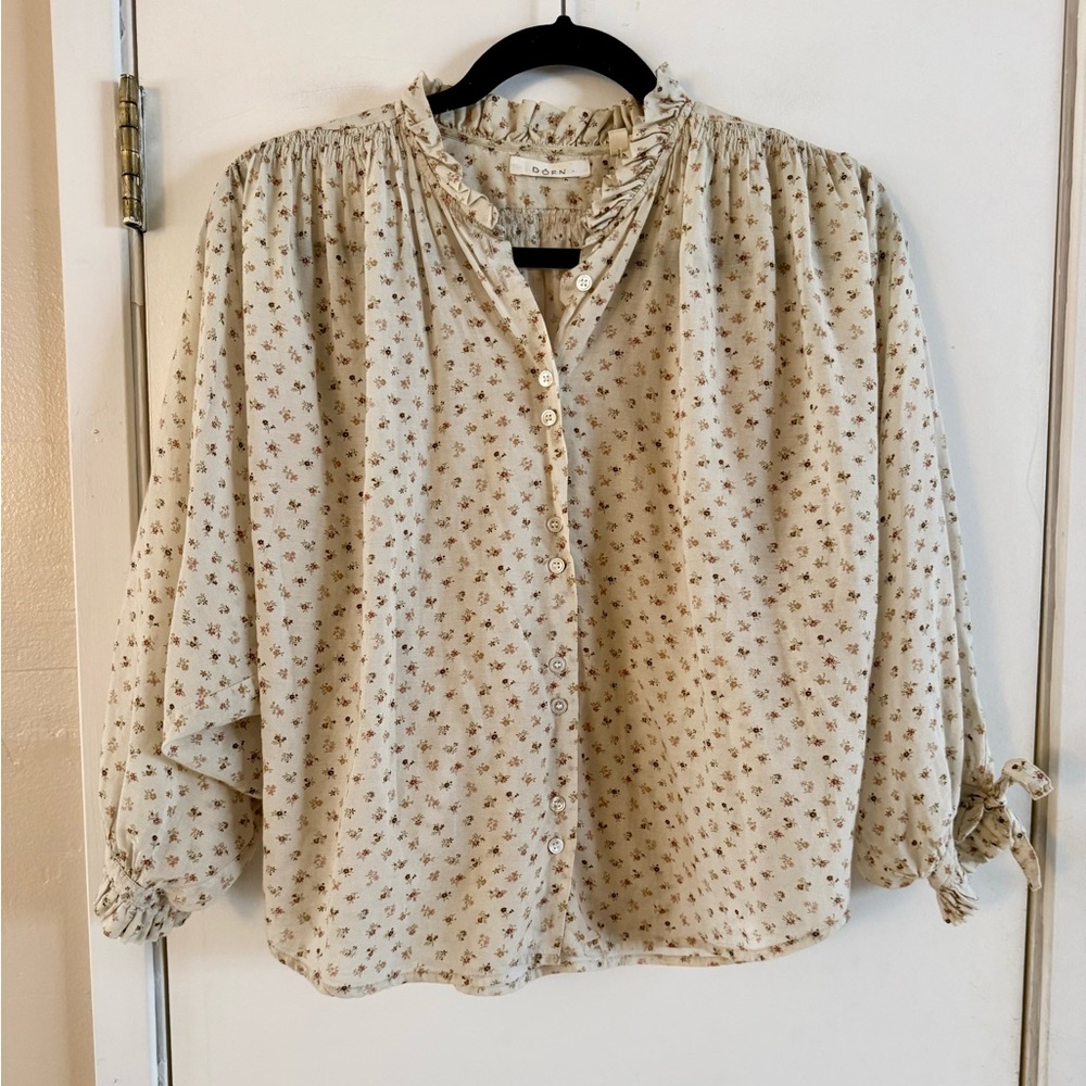 Doen Rose Top in Cream Parc Monceau - Picture 3 of 9